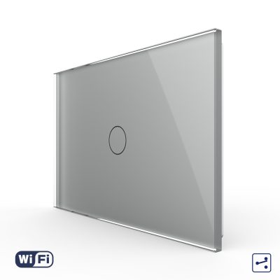 Intrerupator Simplu Cap Scara / Cruce Wi-Fi cu Touch LIVOLO, standard italian – Serie Noua culoare gri