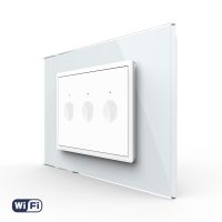Intrerupator Triplu Wi-Fi cu Touch LIVOLO, standard italian – Serie Noua, Alb
