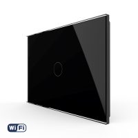 Intrerupator Simplu Wi-Fi cu Touch LIVOLO din Sticla, standard Italian – Serie Noua culoare neagra