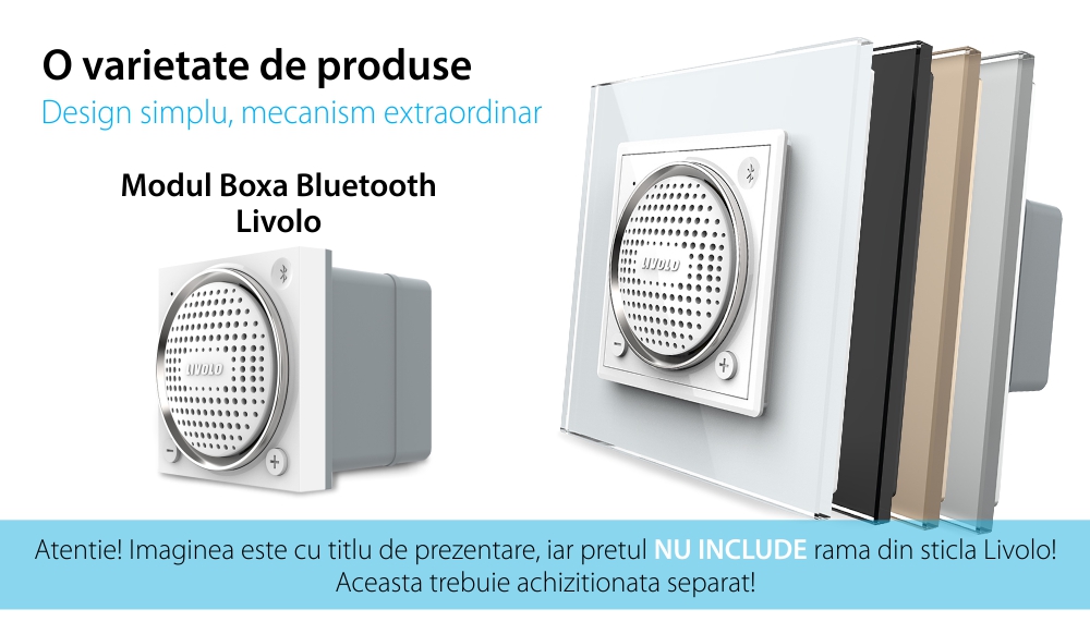 Modul Boxa Bluetooth Livolo, Alb
