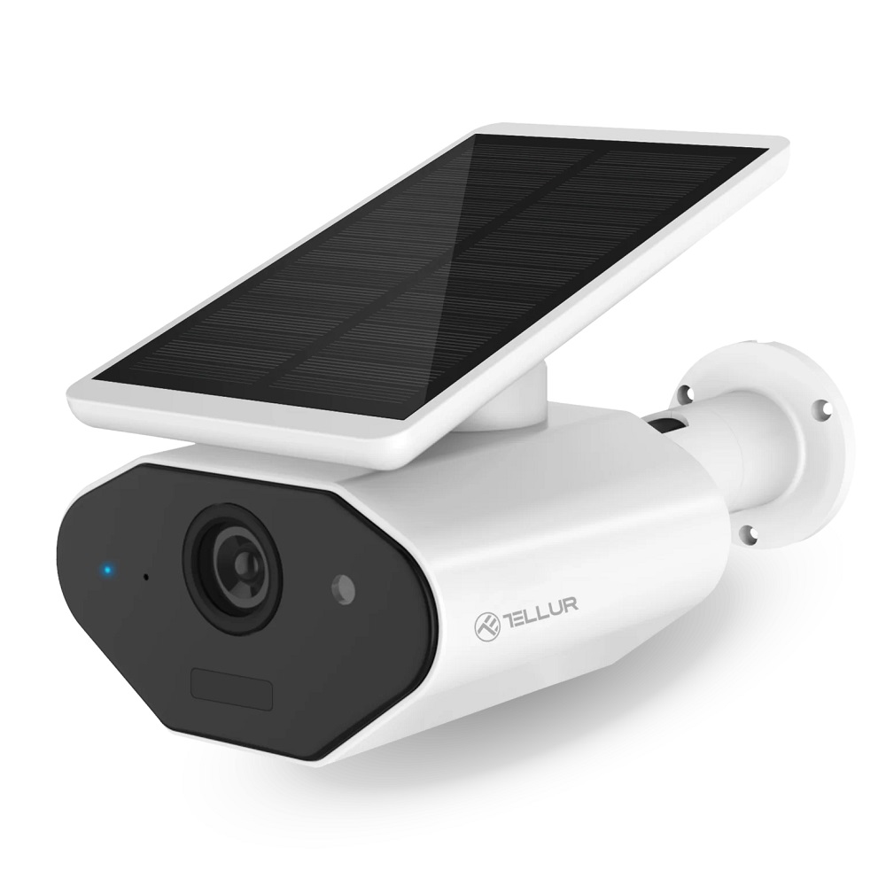 Camera smart cu reincarcare solara Tellur, Wi-Fi 2.4 GHz, IR, Senzor miscare (Wi-Fi)