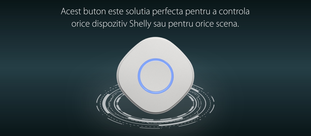 Buton inteligent Shelly Button1, Functie telecomanda, Control dispozitive, Wi-Fi 2.4 GHz