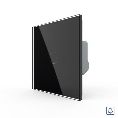 Buton Sonerie cu Touch LIVOLO din Sticla – Serie Noua culoare neagra