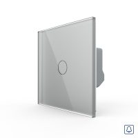 Buton Sonerie cu Touch LIVOLO din Sticla – Serie Noua culoare gri