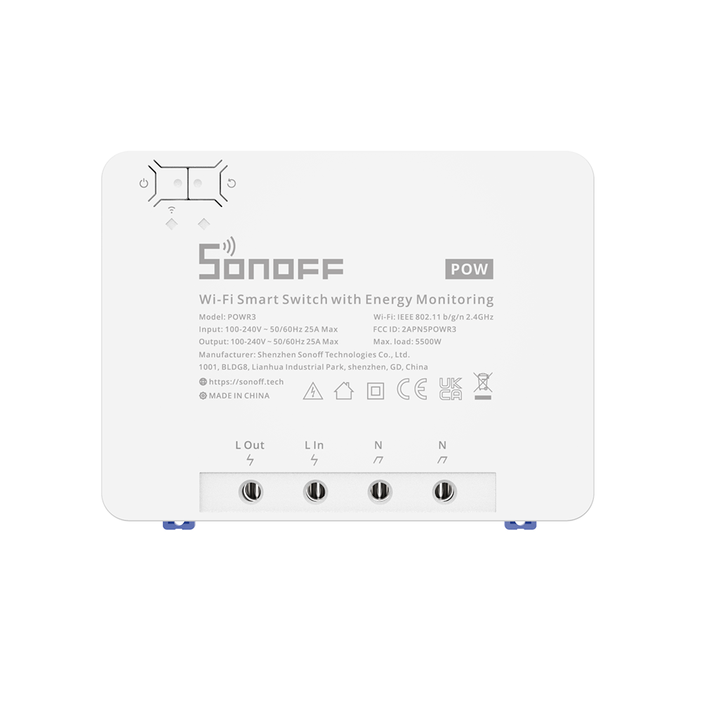 Releu Wi-Fi Sonoff Pow R3, Monitorizare consum electric, Control aplicatie & vocal Aplicatie