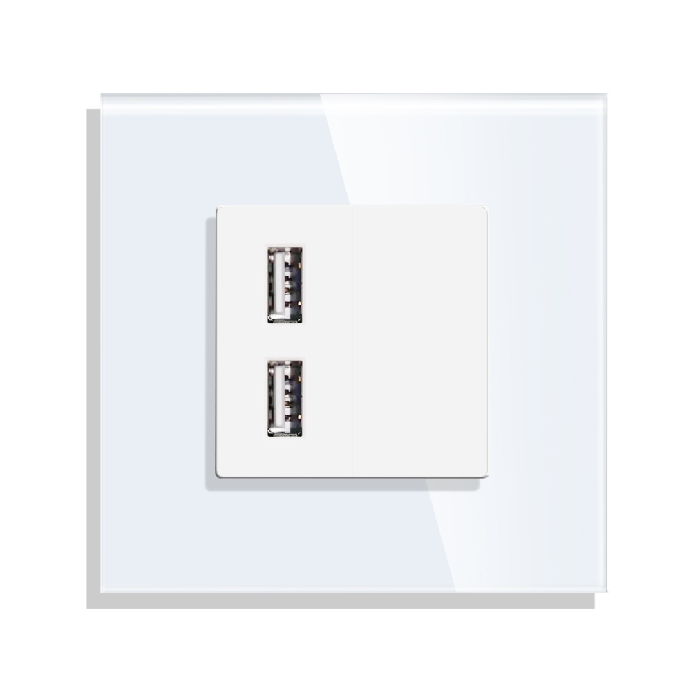 Priza USB cu Rama din Sticla LUXION case-smart.ro imagine noua 2022