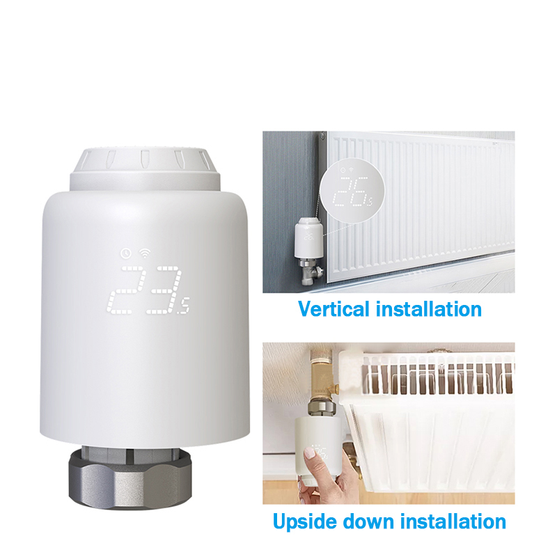 Cap termostatic pentru radiator Tellur, Wi-Fi, Universal, Afisaj LED, Control aplicatie