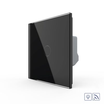 Intrerupator Simplu Wireless si Variator LIVOLO cu Touch Din Sticla – Serie Noua culoare neagra