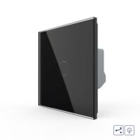 Intrerupator Simplu Cap Scara, Dimmer cu Touch LIVOLO – Serie Noua culoare neagra