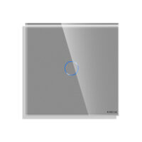 Panou Intrerupator Simplu cu Touch Mini din Sticla LUXION culoare gri