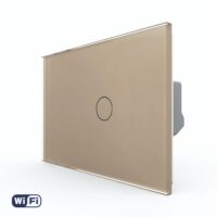 Intrerupator Simplu Wi-Fi cu Touch LIVOLO din Sticla, Standard Italian – Serie Noua culoare aurie