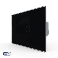 Intrerupator Simplu Wi-Fi cu Touch LIVOLO din Sticla, Standard Italian – Serie Noua culoare neagra
