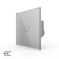 Intrerupator Simplu cu Touch LIVOLO din Sticla – Protocol ZigBee EC culoare gri