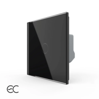 Intrerupator Simplu cu Touch LIVOLO din Sticla – Protocol ZigBee EC culoare neagra