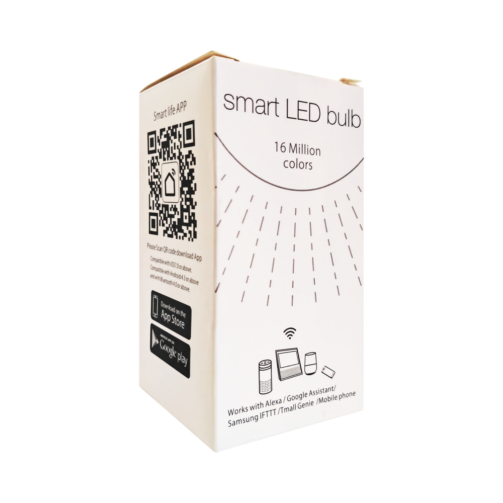 Bec inteligent LED LUXION Wi-Fi + Bluetooth, E27, 9W, RGBCW, Dimabil, Aplicatie