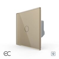 Intrerupator Simplu cu Variator si Touch LIVOLO din Sticla – Protocol ZigBee EC culoare aurie