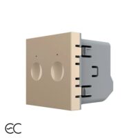 Modul Intrerupator Dublu cu Protocol Zigbee EC si Touch LIVOLO culoare aurie