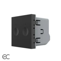 Modul Intrerupator Dublu cu Protocol Zigbee EC si Touch LIVOLO culoare neagra