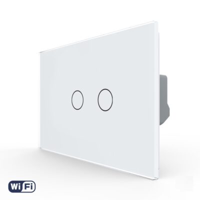 Intrerupator Dublu Wi-Fi cu Touch LIVOLO din Sticla – Standard Italian