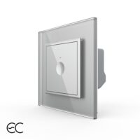 Intrerupator Simplu cu Touch LIVOLO cu Rama din Sticla – Protocol ZigBee EC culoare gri