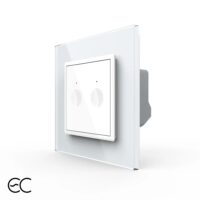 Intrerupatorul Dublu cu Touch LIVOLO cu Rama Din Sticla – Protocol Zigbee EC