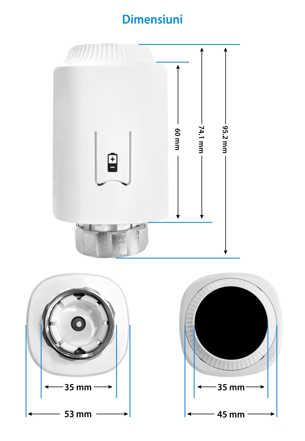 Cap Termostatic LUXION Pentru Calorifer cu Protocol Zigbee