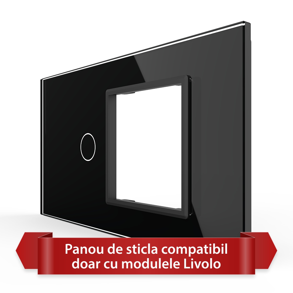 Panou Intrerupator Simplu cu Priza LIVOLO din Sticla, Standard Italian – 4M - 4 | YEO