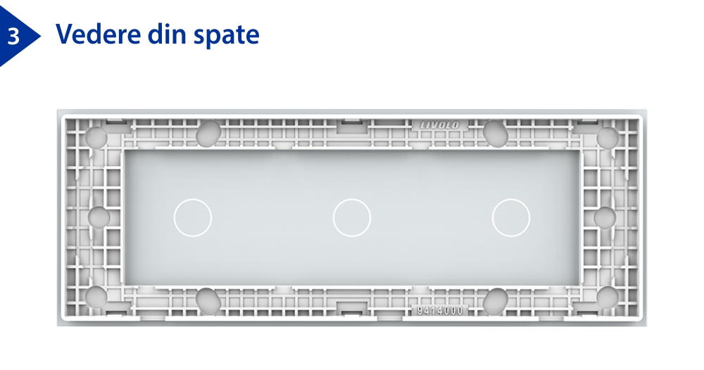 Panou Intrerupator Simplu + Simplu + Simplu cu Touch LIVOLO din Sticla, Standard Italian – 6/7M
