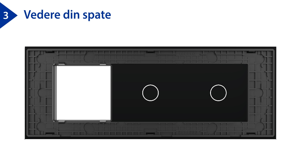 Panou Intrerupator Simplu + Simplu cu Priza LIVOLO din Sticla, Standard Italian – 6/7M