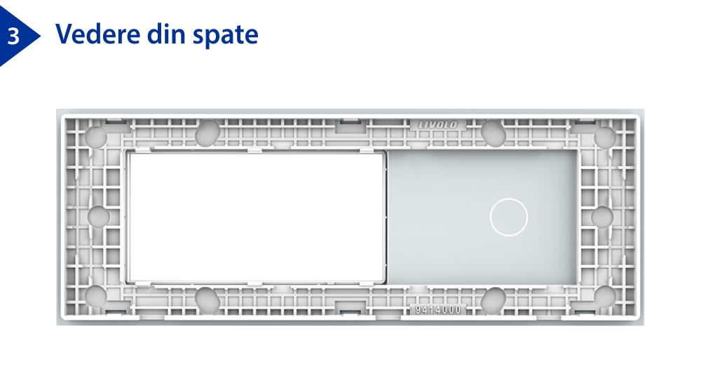 Panou Intrerupator Simplu cu 2 Prize LIVOLO din Sticla, Standard Italian – 6/7M