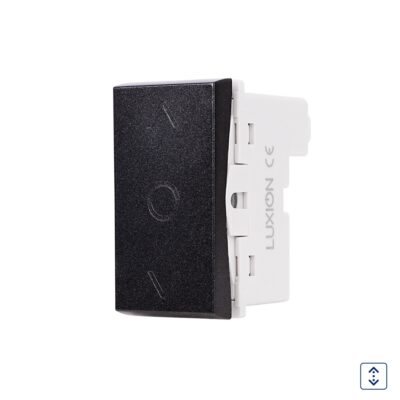 Modul Intrerupator Mecanic Jaluzele 1M LUXION, Standard Italian culoare neagra