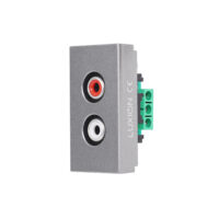 Modul Priza Audio 1M LUXION, Standard Italian culoare gri
