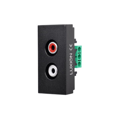 Modul Priza Audio 1M LUXION, Standard Italian culoare neagra