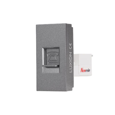 Modul Priza Telefon 1M LUXION, Standard Italian culoare gri