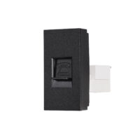 Modul Priza Telefon 1M LUXION, Standard Italian culoare neagra