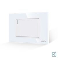 Intrerupator Simplu Cap Scara Mecanic LUXION cu Rama din Sticla, Standard Italian, 3M