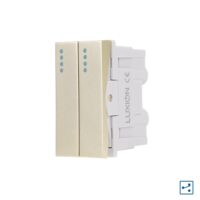 Modul Intrerupator Dublu Cap-Scara Mecanic 2M / 1M LUXION, Standard Italian culoare aurie