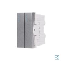 Modul Intrerupator Dublu Cap-Scara Mecanic 2M / 1M LUXION, Standard Italian culoare gri