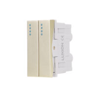 Modul Intrerupator Dublu Mecanic 2M / 1M LUXION, Standard Italian culoare aurie