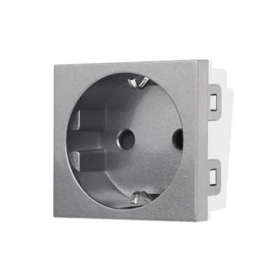 Modul Priza Schuko 2M Luxion, Standard Italian culoare gri