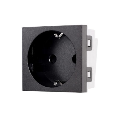 Modul Priza Schuko 2M Luxion, Standard Italian culoare neagra