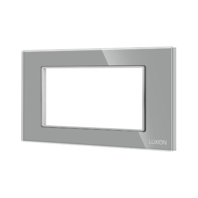 Rama din Sticla Securizata cu Suport 4M LUXION, Standard Italian culoare gri