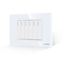 Intrerupator Mecanic 6 Posturi LUXION cu Rama din Sticla, Standard Italian, 3M