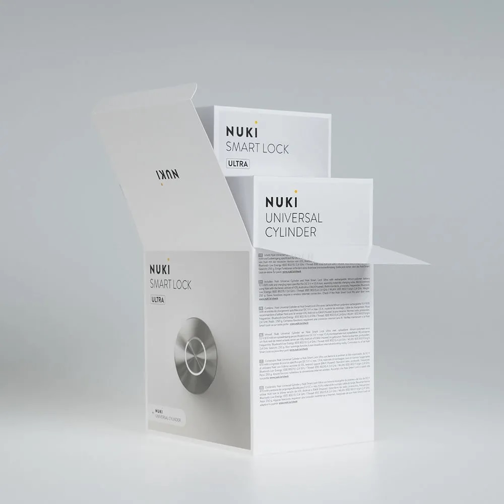 Incuietoare Inteligenta Nuki Smart Lock Ultra, Cilindru Universal Inclus, Blocare / Deblocare Automata
