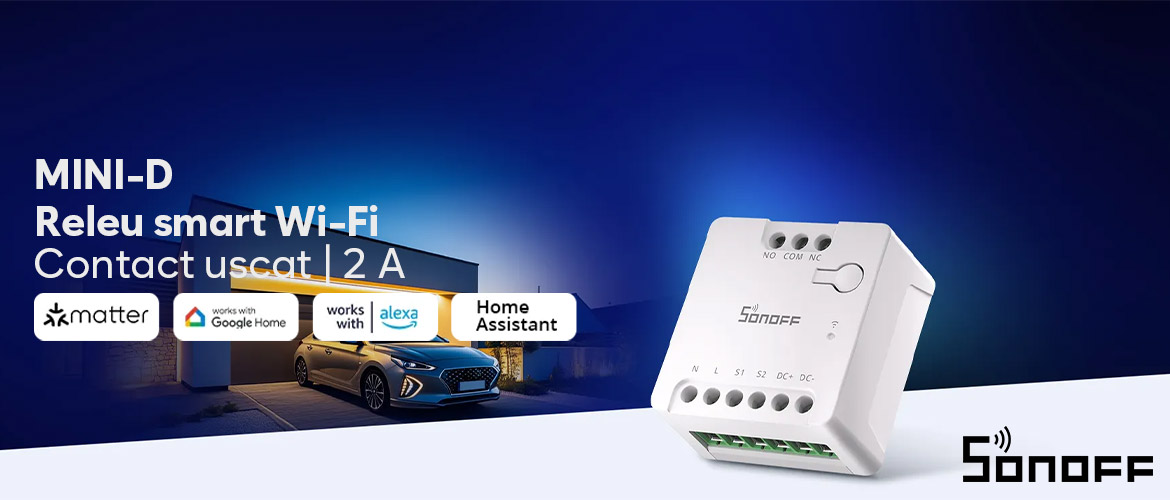 Releu Wi-Fi Sonoff Mini-D, Contact Uscat