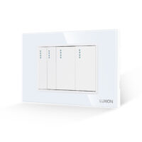 Intrerupator Mecanic 4 Posturi LUXION cu Rama din Sticla, Standard Italian, 3M