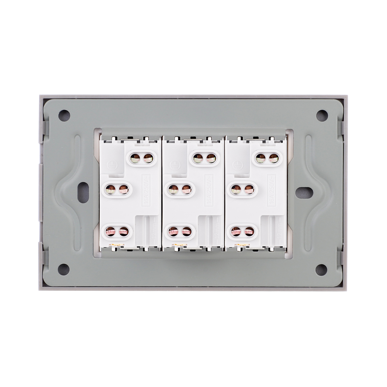 Priza Tripla cu Rama din Sticla LUXION, Standard Italian, 3M