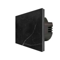 Intrerupator Dublu cu Touch din Marmura LUXION, 500W culoare neagra