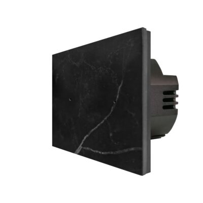 Intrerupator Dublu cu Touch din Marmura LUXION, 500W culoare neagra