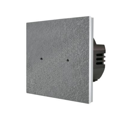 Intrerupator Dublu cu Touch din Marmura LUXION, 500W culoare gri